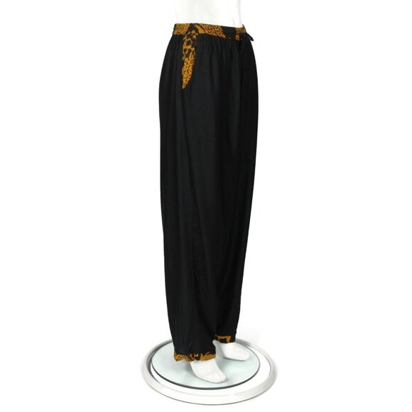 Vintage 80s Leopard Multi-print Oversize Blouse Pants White Lotus Ok Mike OS 206 - Picture 8 of 10